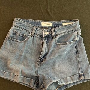 PacSun Blue mom Jean Shorts with Cuffed Hem